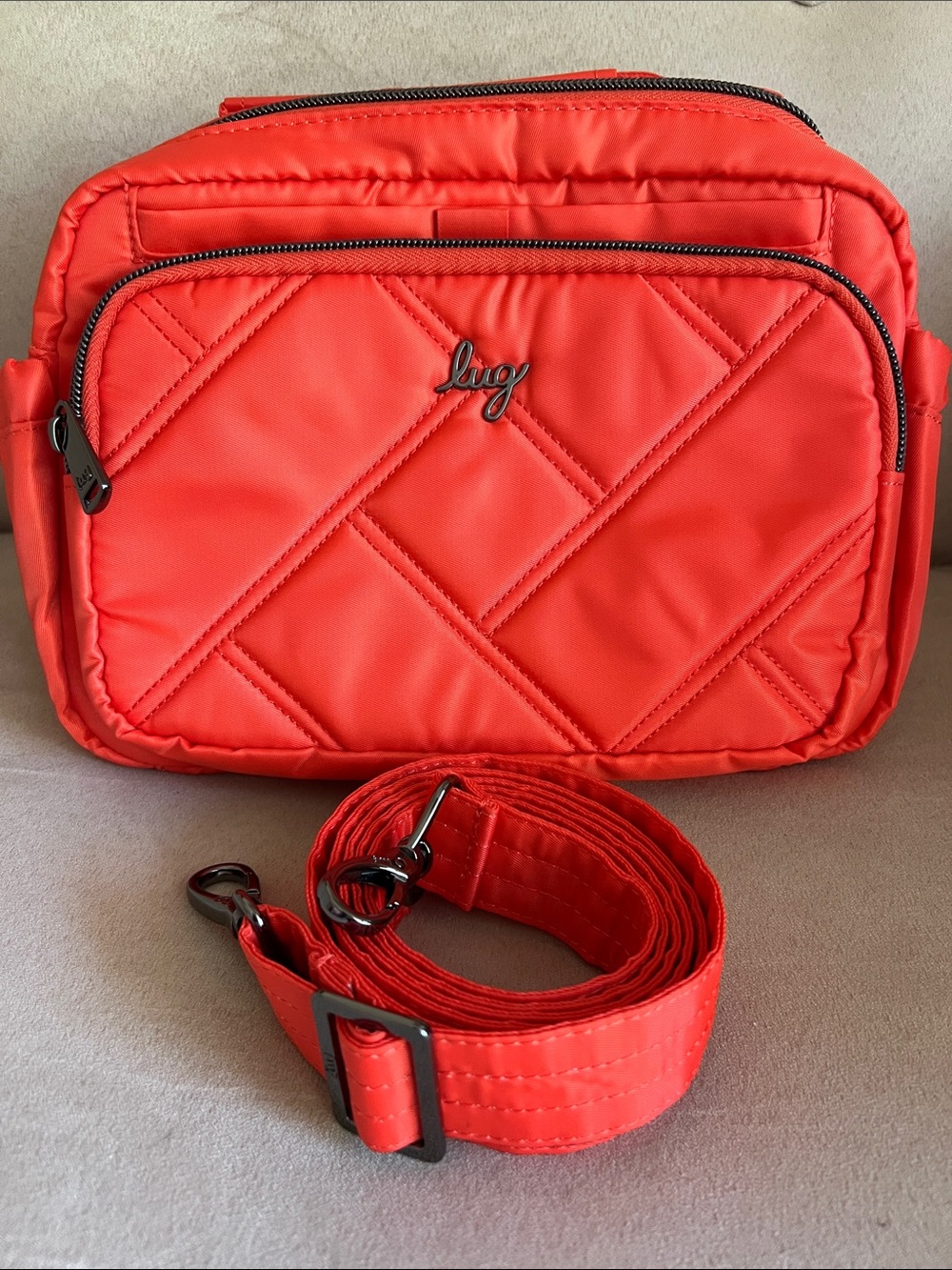 NWOT Lug Boomer Crossbody Bag in Papaya